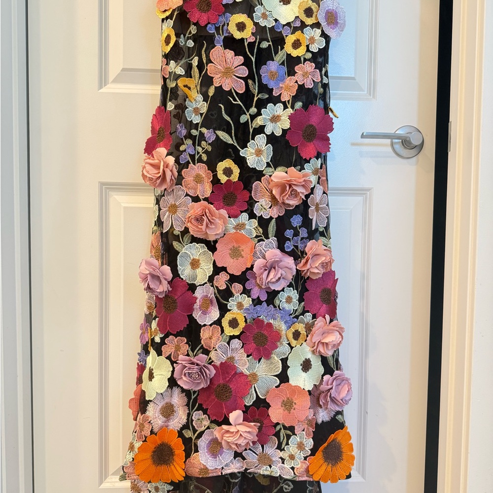 NWOT BRONX AND BANCO Jasmine Multi Floral Strapless Gown - Picture 7 of 15